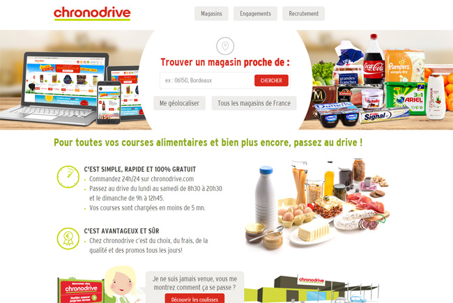 home page de chrono drive